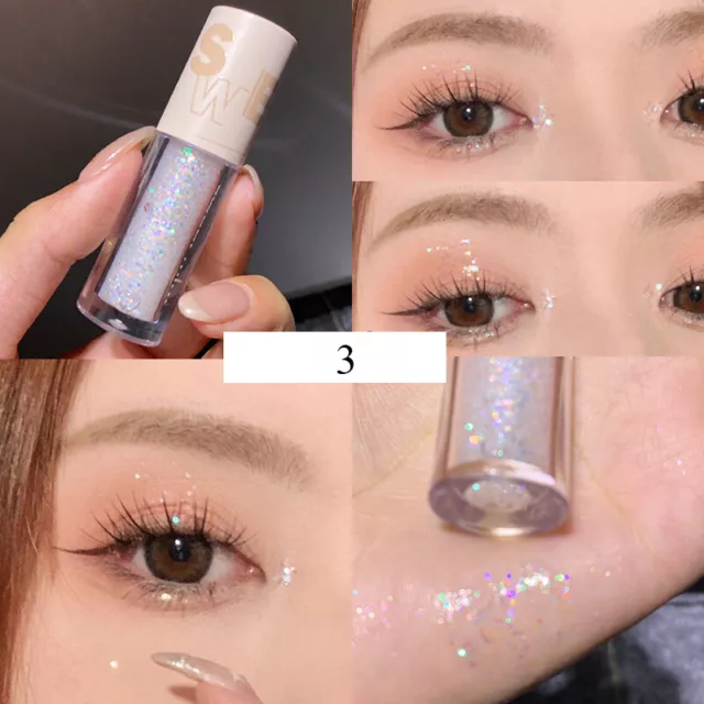 Maquillaje Resaltador Líquido Sombra de Ojos Purpurina Sombra Nacarado Eye < 2