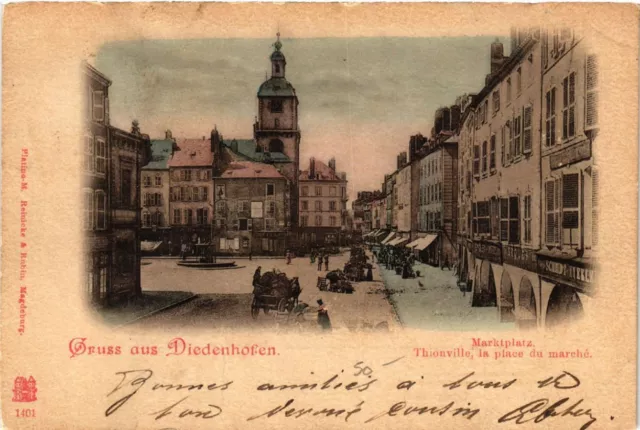 CPA AK Gruss aus DIEDENHOFEN Markplatz - THIONVILLE la place du Marché (454719)