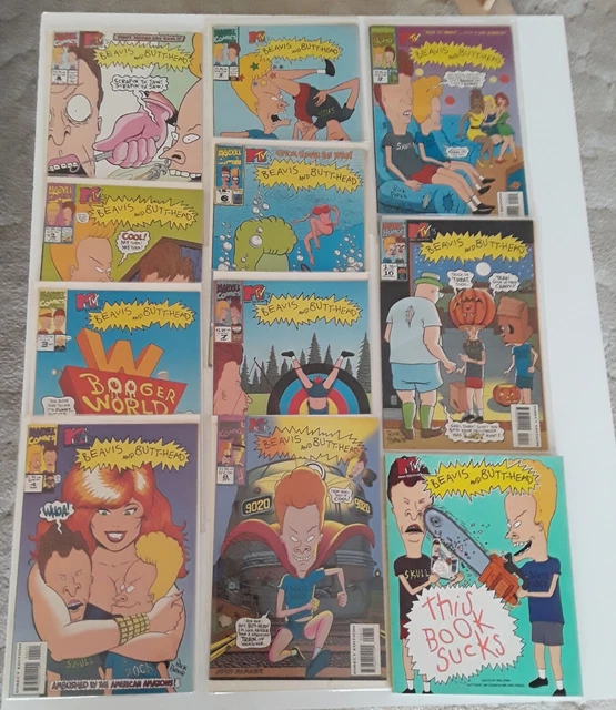 Marvel Vtg Lot Of 10 Beavis And Butthead Comics And "This Book Sucks"