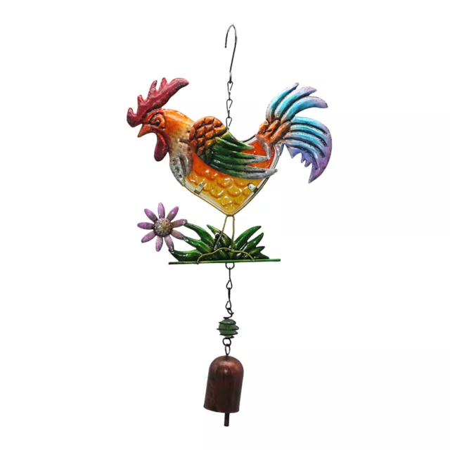 Metal Rooster Wind Chimes Metal Chicken Crafts Painted Decorative Bell Pendants 3