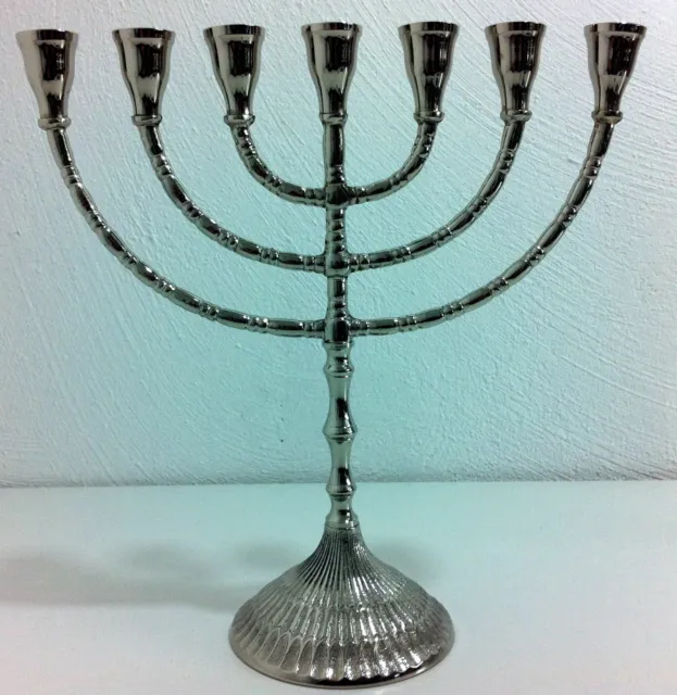 Menorah Candelabro di Davide Candelabro Candeliere Nichel Argento Antico Menora