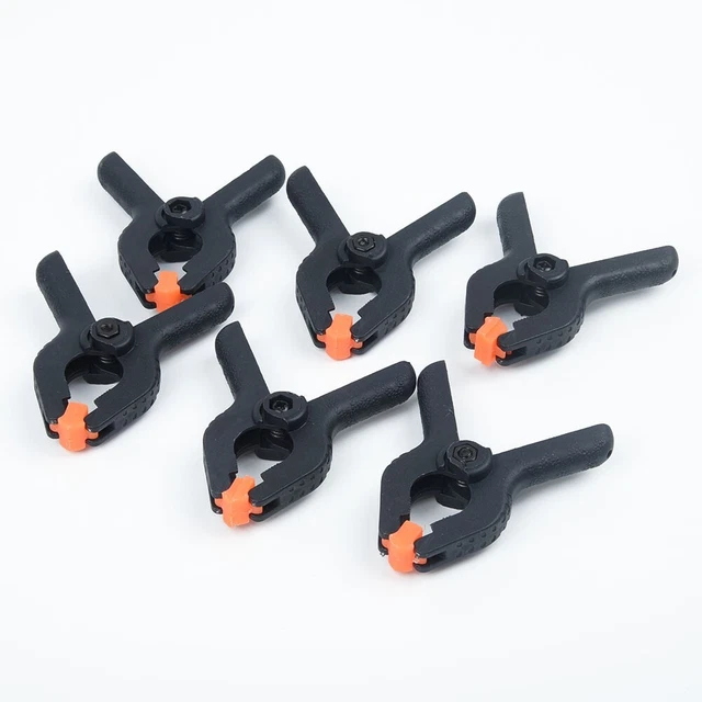 Lot De 10 Pinces à Ressort En Plastique Noir Type A - Pour Serrage Bois, Bricolage, Ouverture 30mm