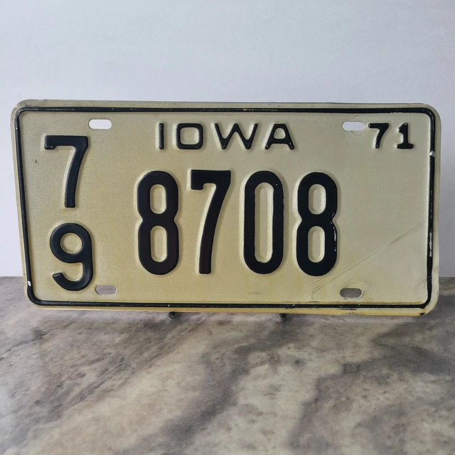 VINTAGE 1971 IOWA License Plate Prison Made 18.95 PicClick