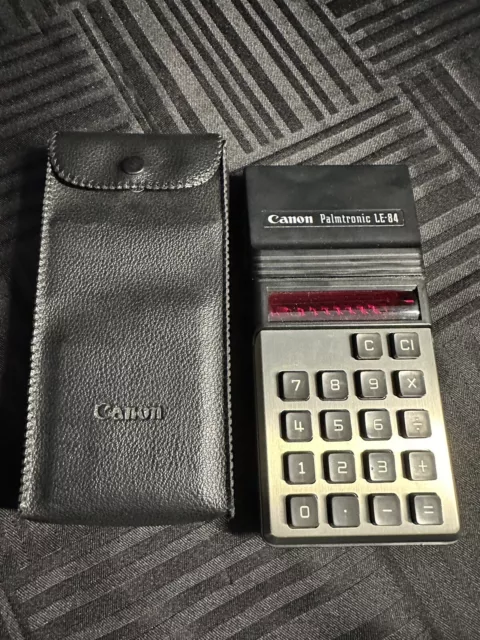 Vintage Canon Palmtronic LE-84 Calculator W/ Case