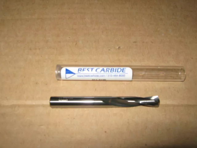 9/64" (.1406) Solid Carbide 15Deg Helix 135Deg Split Pt Screw Machine Drill Bit