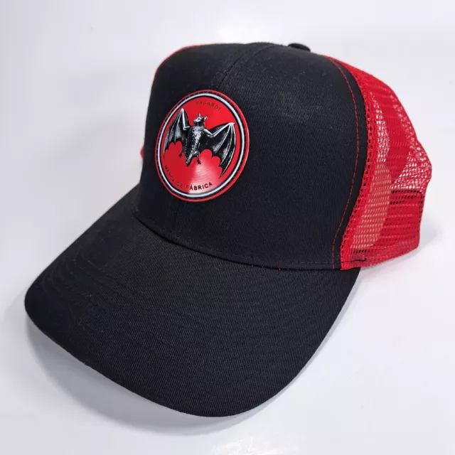 Bacardi Red & Black Bat Logo Snapback Mesh Trucker Baseball Hat Cap Rum