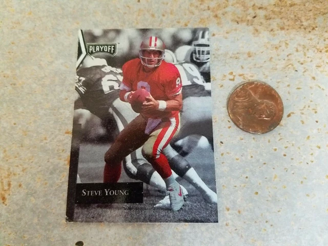 Steve Young San Francisco 49ers 1993 Playoff Mini Promo Cutout RARE Oddball