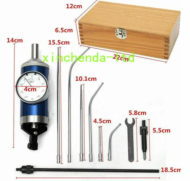 Set Coaxial Centering Indicator Co-Ax Precision Milling Machine Test Dial Stylus
