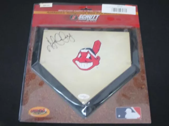 Aaron Laffey Autographed Home Plate JSA COA - New in Box! Schutt Collectables