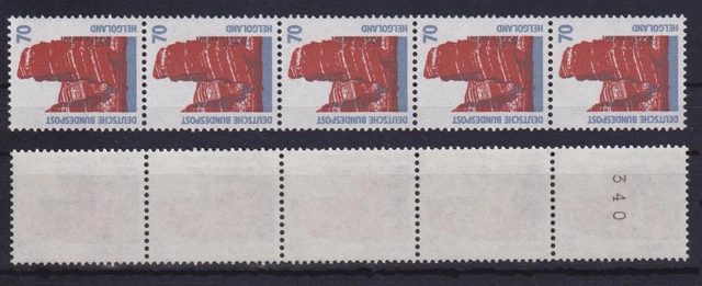 Bund 1469 u RM 5er Streifen SWK 70 Pf gerade Nr. postfrisch gelbe Gummierung