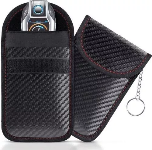 Neu Mini Faraday Tasche Auto Schlüssel Signal Blocker Etui schlüssellos Zugang Anhänger Tasche 1 PACK 3