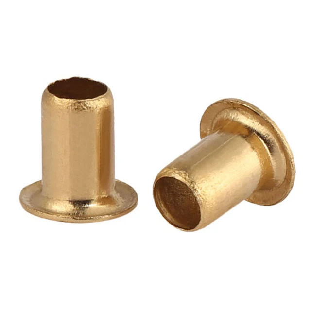 Occhiello rame ottone M0,9-M6 rivetti tubi cavi tramite dadi forati beccucci