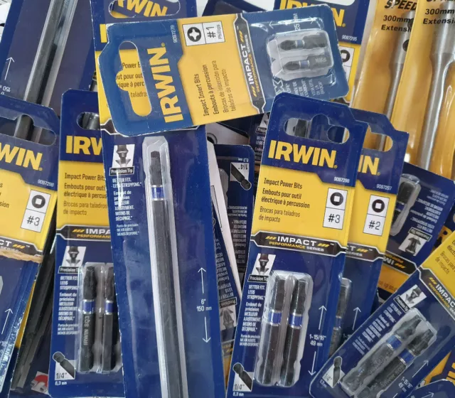 .Irwin Impact Driver Performance Bits, Extension, Phillips, Square, Torx, Pozi