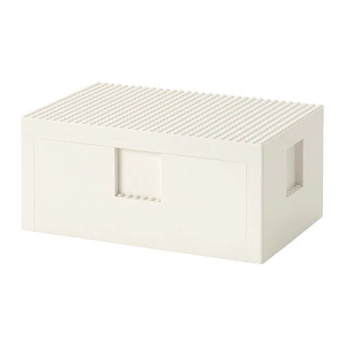 IKEA BYGGLEK LEGO® box with lid 17.5x11.5 cm white
