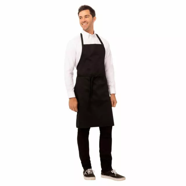 Chef Works Unisex Bib Professional Apron in Black Size 860x610mm