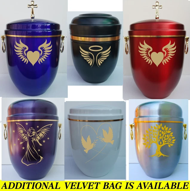 Urns for Ashes Adult Large Cremation Funeral Human Memorial Burial Remain Metal