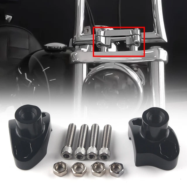 Morsetto superiore 1,7" per rialzi manubrio per Harley Dyna Softail Sportster