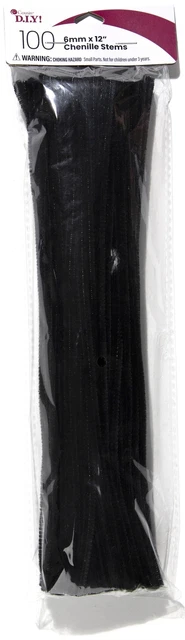 Vástagos de oruga 6mmx12" 100/paquete-negro -CHNSTM-00483