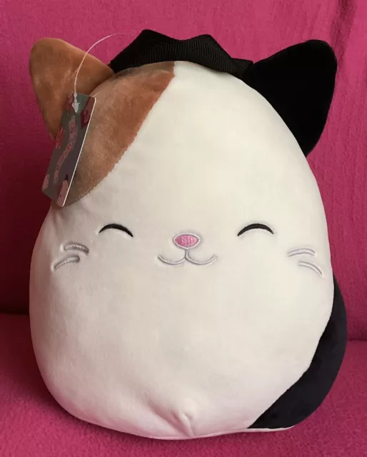 Squishmallows Cameron (Cam) The Calico Cat Backpack Bag Soft Plush Toy 12”