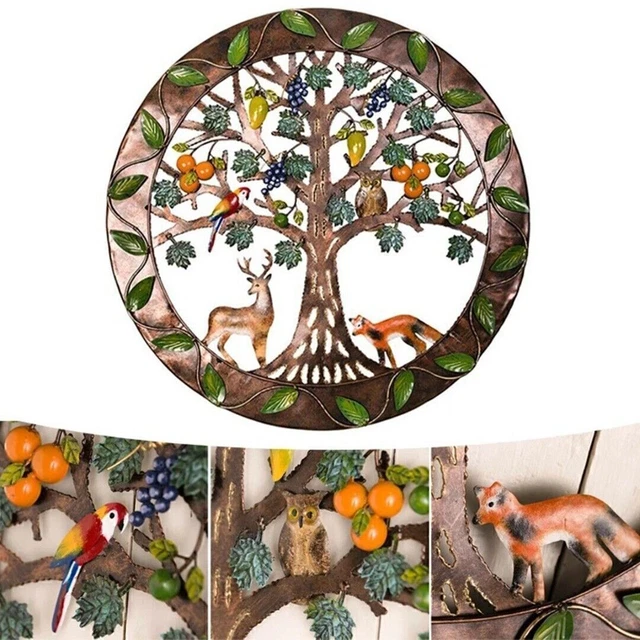Wanddeko Eule Lebensbaum" Ornament Wandbild Skulptur Deko "der Wandkunst Vogel
