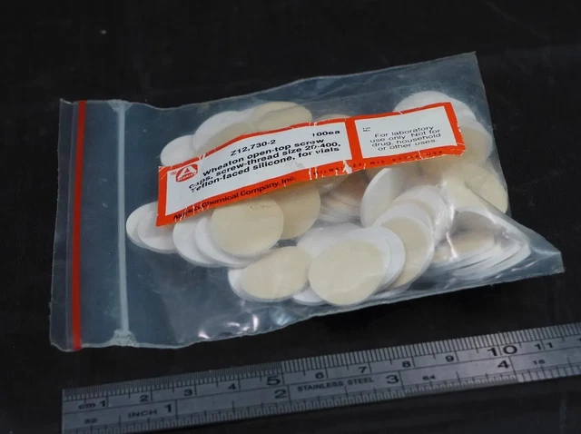 Set of 80 || ALDRICH Septa for 20mm open top caps, PTFE/silicone #Z127302