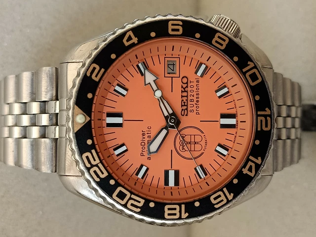 SEIKO DIVER 7002-7001 Orange Sub200T Dial Modded Automatic Mens Watch  380076 EUR 83,76 - PicClick FR