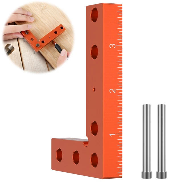 4-Pack 90-Degree Positioning Squares – Right Angle Clamps For Woodworking, Aluminum Alloy, Perfect For Cabinets & Furniture