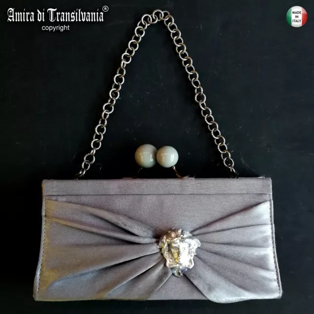 borsa donna pochette mano piccola clutch catena elegante brand medusa occasione