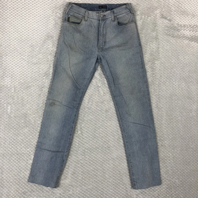 ARMANI JEANS MENS W30 L30 Light Blue Indigo 008 Series Zip Fly Denim Comfort Fit 17.05 PicClick UK
