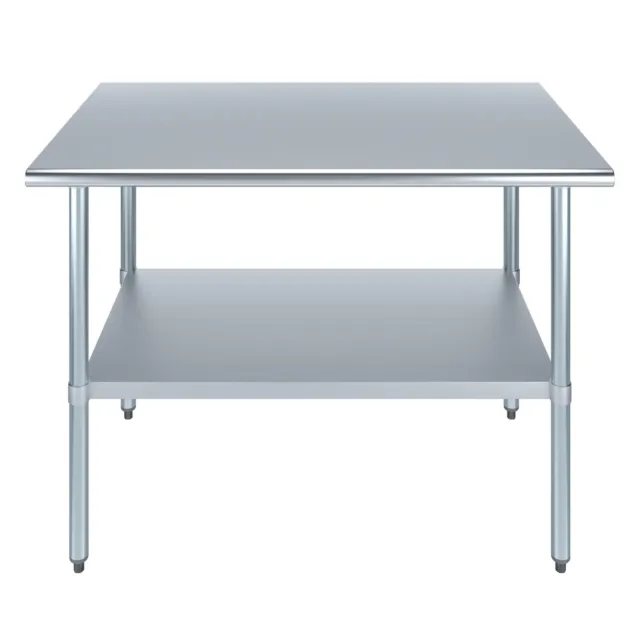 Stainless Steel Food Prep Work Table with Adjustable Undershelf 30”x48”