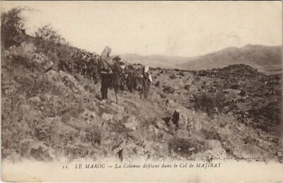 CPA AK MAROC La Colonne defilant dans le Col de Majibat (10089)