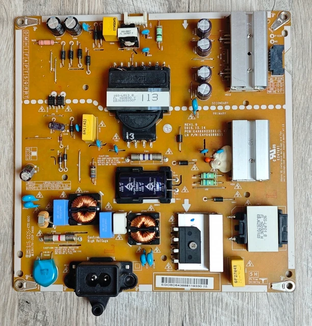 Carte D'alimentation LG – Référence EAX55357705/3 – Occasion Mais Garantie – Pour Téléviseurs Ou écrans LG