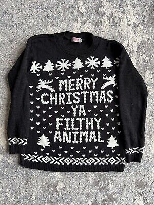 HOME ALONE Merry Christmas Ya Filthy Animal Christmas Jumper Size M/L
