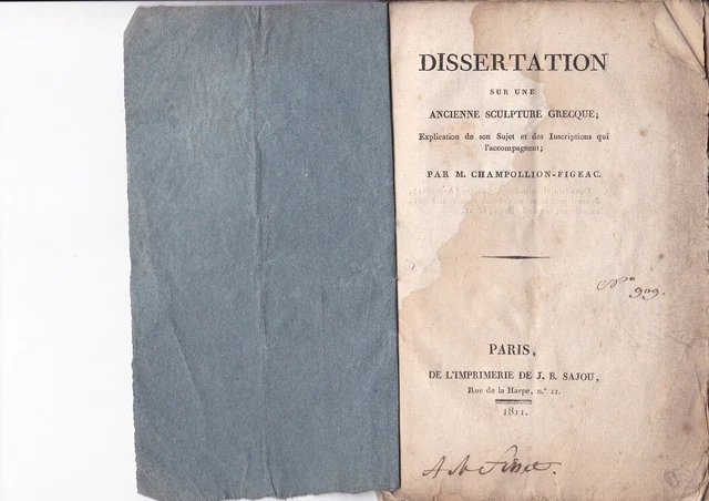 Champollion-Figeac Sculpture Grecque 1811 illustration