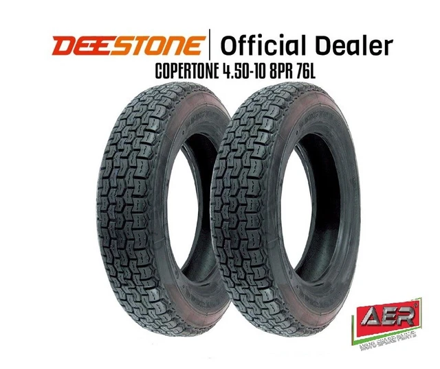 Couple Tires Tyres 4.50-10 8PR 76L Reinforced For piaggio ape Mp