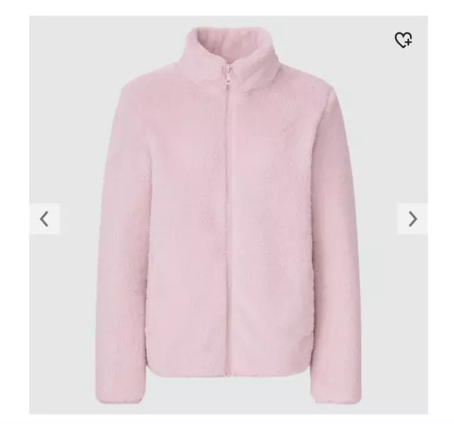 NWT UNIQLO Women's Fluffy Yarn Fleece Full-Zip Jacket Pink (Sold Out!) | Size M