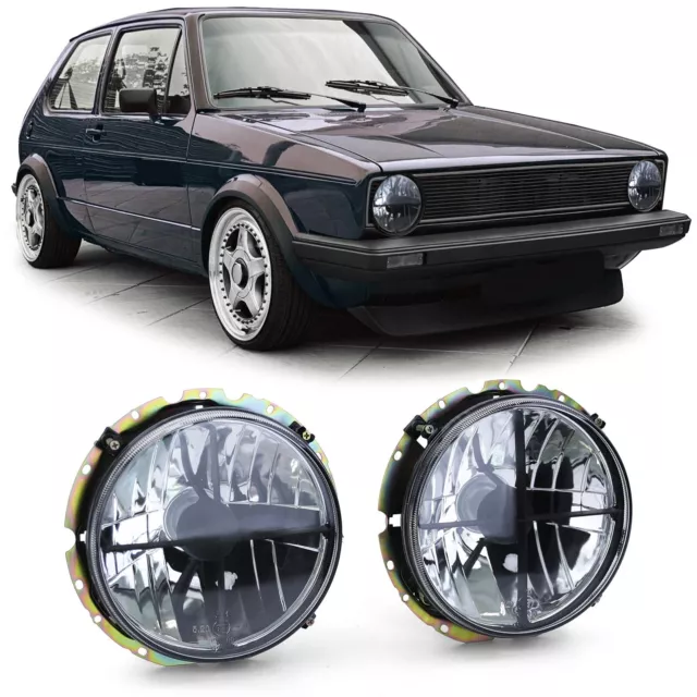 Cross Hair Headlights For Vw Golf Mk1 Caddy 1 T2 Lt28-35 Mercedes W260 G Class