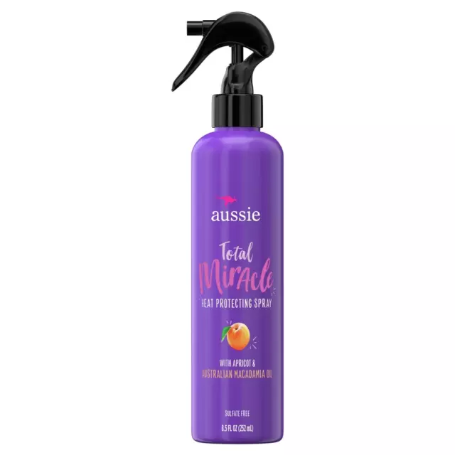 Aussie Total Miracle Heat Protecting Spray, Sulfate Free, 8.5 Fl Oz