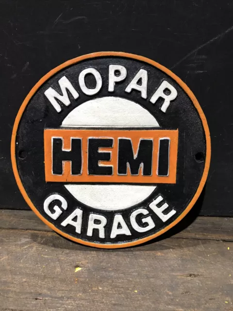 Mopar Hemi Garage Repro Cast Iron Plaque Sign 511518