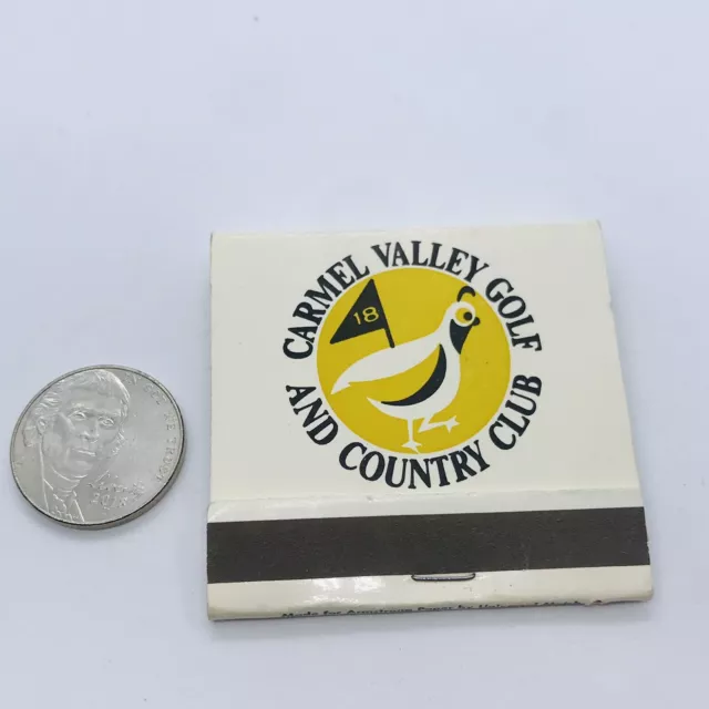 Carmel Valley And Country Club Golf Vintage Matchbook Quail Lodge