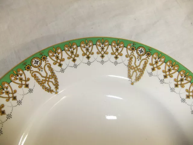 c4 Pottery Royal Doulton - Tivoli D.6210 - green filigree pattern, vintage - R12 2