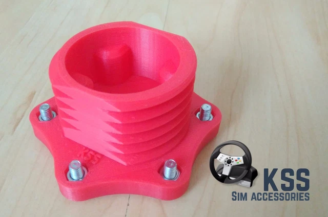 Lenkradadapter Aluminium Für Thrustmaster T300 T500 - Rot PCD 73mm