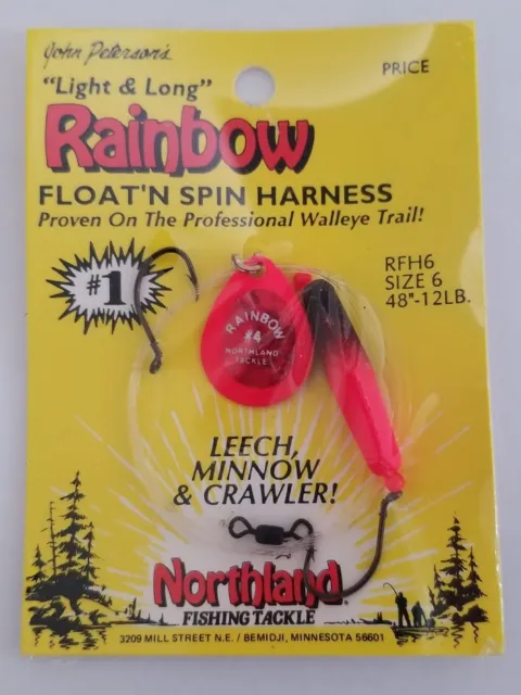 Leech Minnow Crawler Harness Float'n Spin # 6 You Choose 7 Colors Walleye Lure
