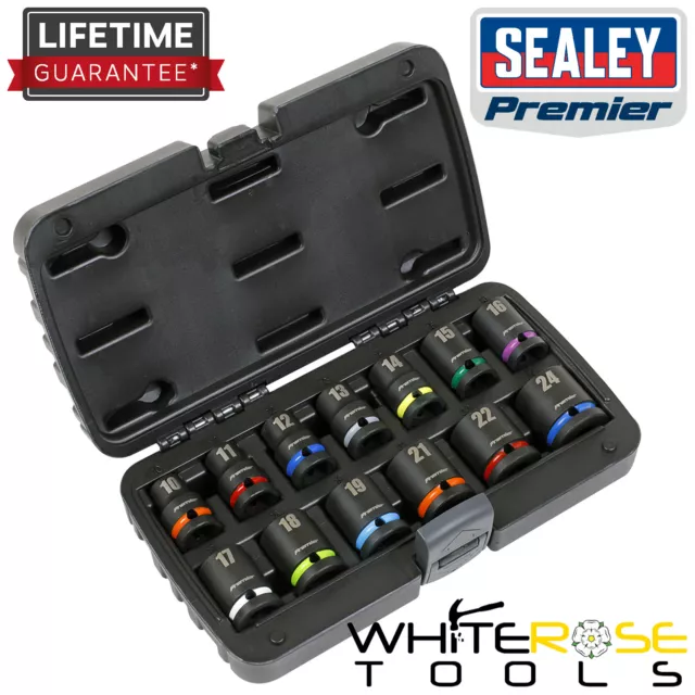 Sealey Impact Socket Set 13pc 1/2"Sq Drive Metric Premier Hand Tool