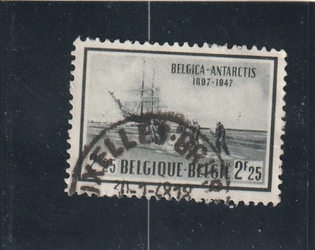 L5596 BELGIQUE timbre Y&T N° 750 de 1947 " Le Belgica " Oblitéré