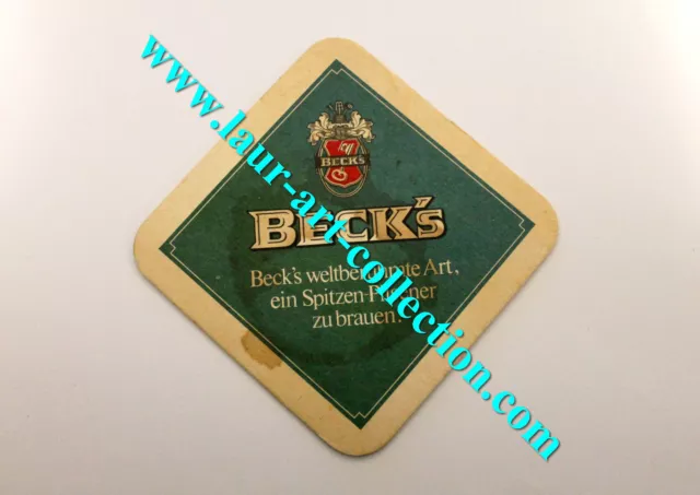 Beck's - Ancien Sous Bock Dessous Verre Biere Alcool, Phare Bateau, Beer Coaster 2