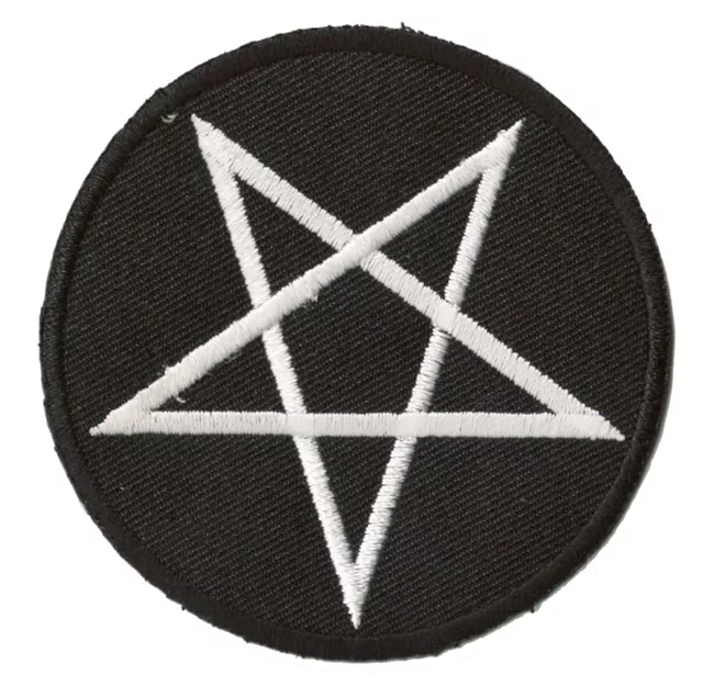 applikation bestickt flicken Pentagramm Satan Satanisch heißklebend patch