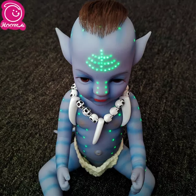 22" Avatar Life Like Silicone Boy Baby Brown Eyes SOFT Vinyl Reborn Baby Doll