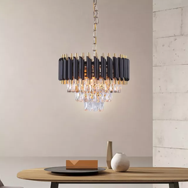 Modern Chandelier Luxury Crystal LED Ceiling Light Fixture Pendant Lamp 5 Light
