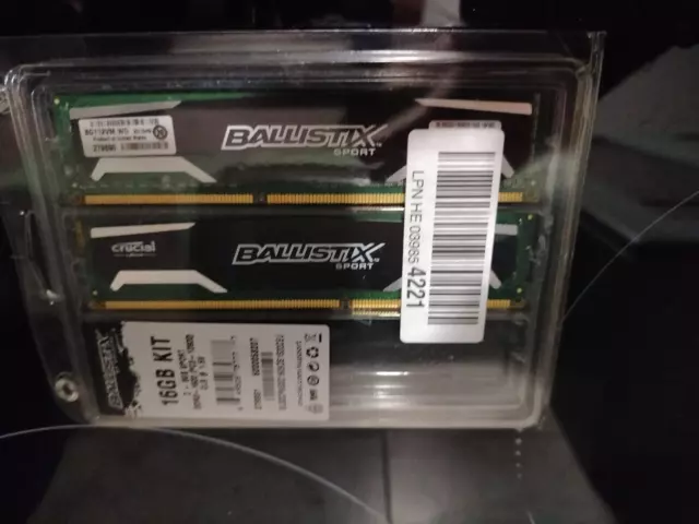CRUCIAL BALLISTIX SPORT 16 GB 2x8 GB BLS8G3D1609DS1S00.16FER RAM DDR3 EUR 79 00 PicClick IT